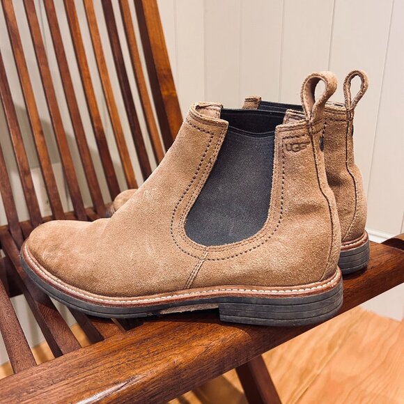 UGG Baldvin Chelsea Boots Suede Chestnut Brown Pull On Casual Mens 7 US Womens 9 main image 5